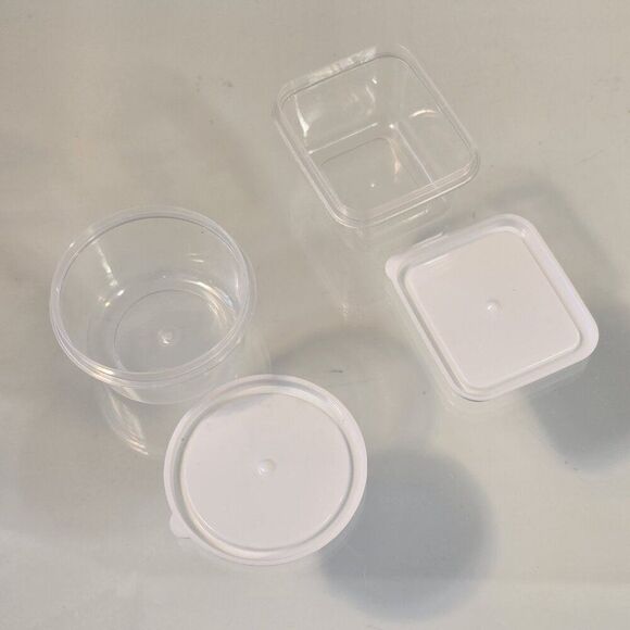 5 Miniature Plastic Storage Containers with Lids Crafts Room Kitchen Organizing - Picture 6 of 7